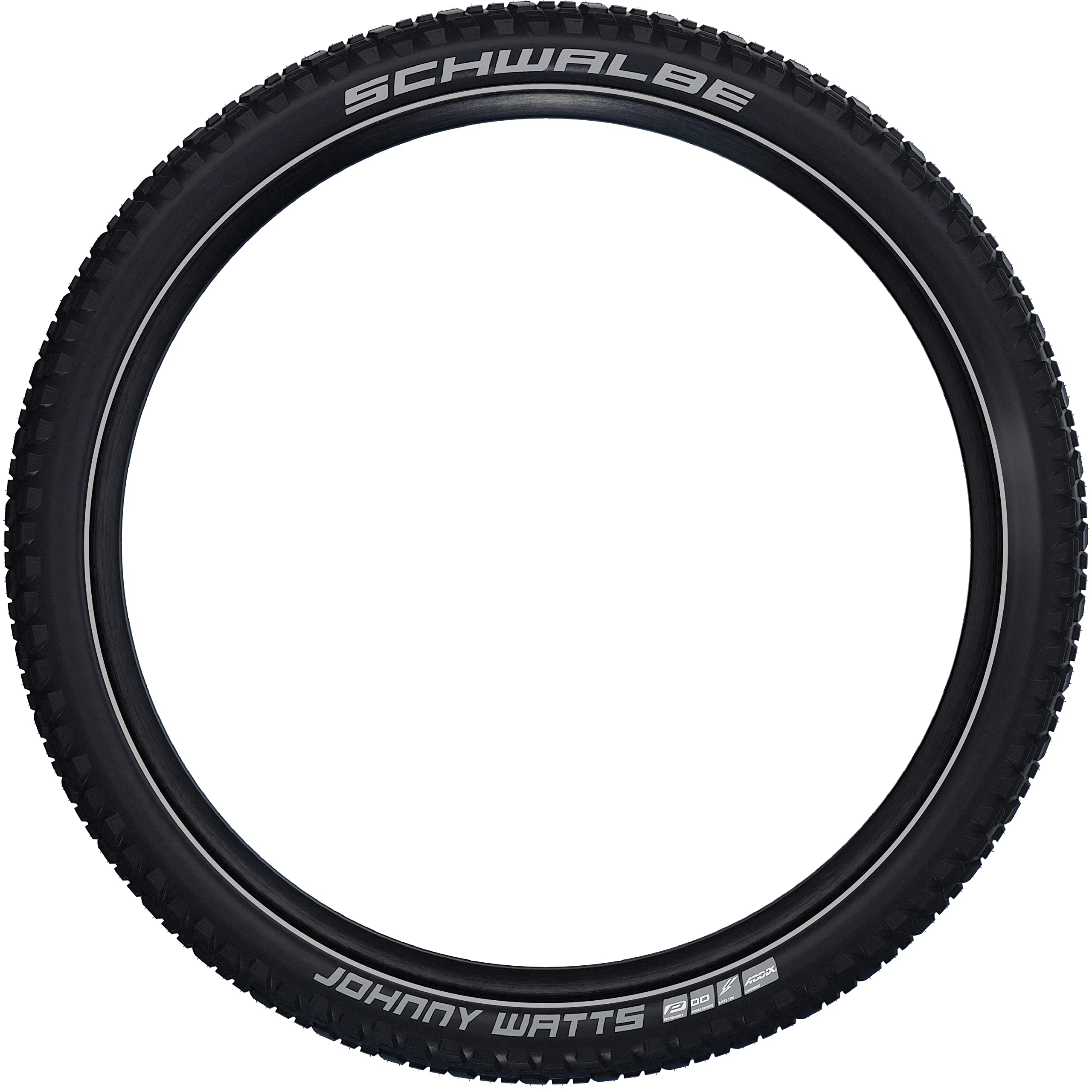 Schwalbe Unisex's Johnny WATTS Perf, DD, RaceGuard, Folding Tyres, Black, 70-584