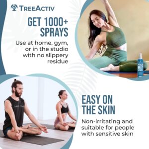 TreeActiv Yoga Mat Cleaner Spray, 4 fl oz, Cleaning Spray for Yoga Accessories, All Purpose Mat Spray for Gym Equipment, Workout Mat Spray With Tea Tree Oil, Yoga Mat Spray Cleaner, with 2000 Sprays