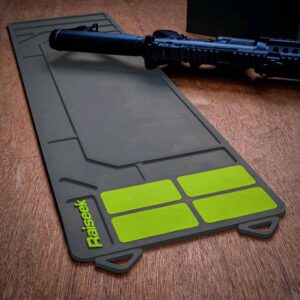 Raiseek Rifle Shotgun Cleaning Mat, Anti-Slip Magnetic Gun Maintenance Mat, Rubberized Repair Mat 36" x 10" (Grey)