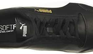 PUMA Mens Shuffle Sneaker, PUMA Mens Black-PUMA Mens White-PUMA Mens Team Gold, 10.5