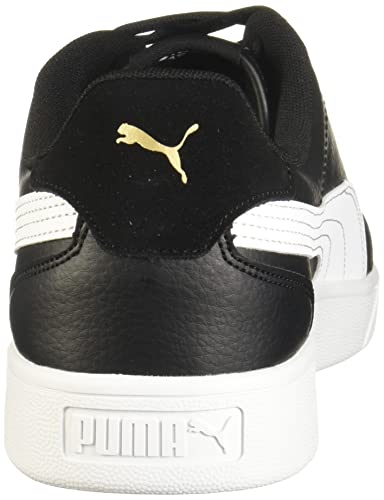 PUMA Mens Shuffle Sneaker, PUMA Mens Black-PUMA Mens White-PUMA Mens Team Gold, 10.5