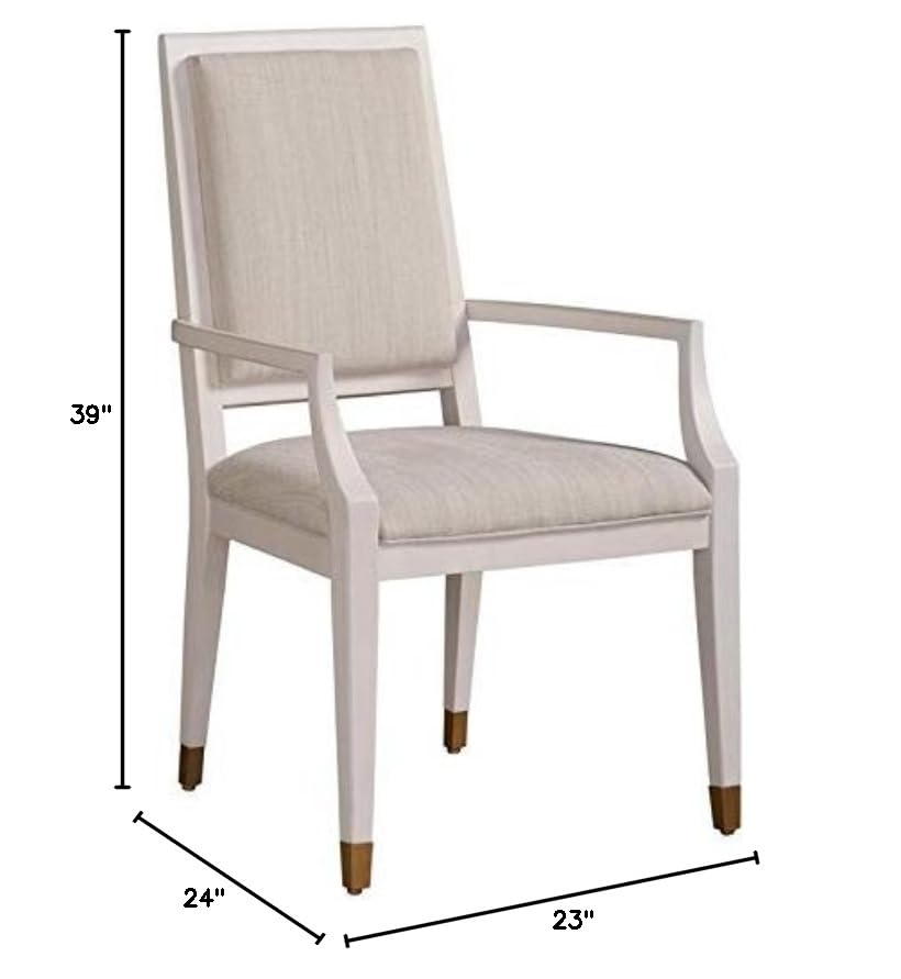 Universal Furniture Mirand Kerr Wood Dining Arm Chair (Set of 2) in White