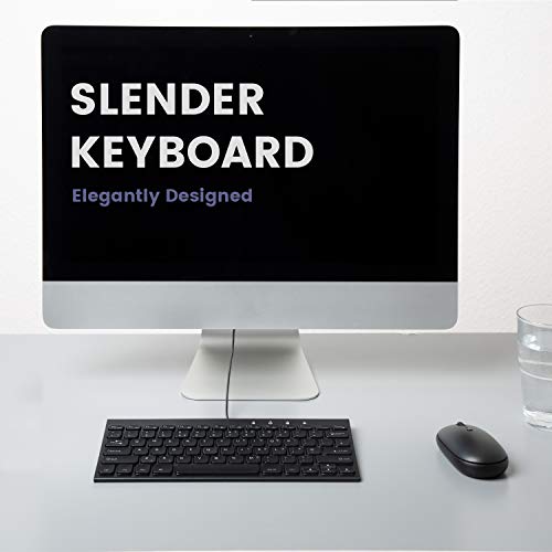 Perixx PERIBOARD-429 US Wired Mini Backlit Keyboard - Thin and Silent Scissor Keys - White Backlight Color - US English