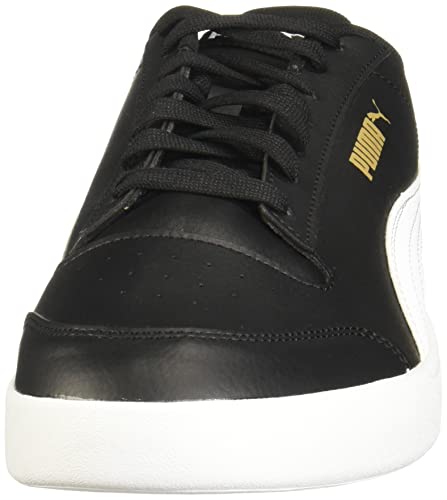 PUMA Mens Shuffle Sneaker, PUMA Mens Black-PUMA Mens White-PUMA Mens Team Gold, 10.5