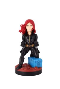 exquisite gaming: marvel: black widow - original mobile phone & gaming controller holder, device stand, cable guys, licensed figure