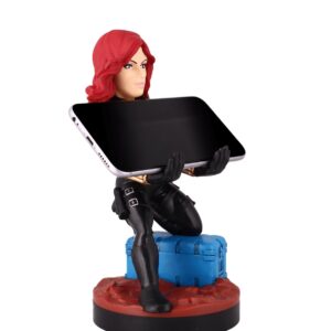 Exquisite Gaming: Marvel: Black Widow - Original Mobile Phone & Gaming Controller Holder, Device Stand, Cable Guys, Licensed Figure