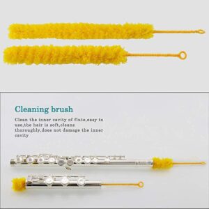 Flute Cleaner Care Cleaning Kit,Maintenance Kit,Key Oil,Cork Grease,Swab,Cleaning Cloth,Cleaning Brush,Cleaning Rod(Random Color Cloths)