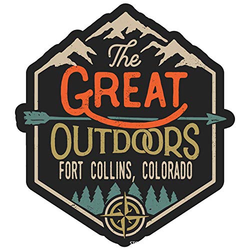 Fort Collins Colorado The Great Outdoors Design 4-Inch Vinyl Decal Sticker