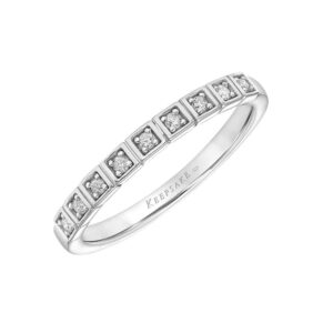 Princess Diamond Ring for Women Wedding Band 925 Sterling Silver 1/10ct (I-J, I3), Size 6, by Keepsake