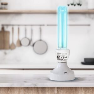 Ozone-Free Ultraviolet Germicidal Light Sanitizer UVC Lamp 25 W E26/E27 with Stand and Remote Control