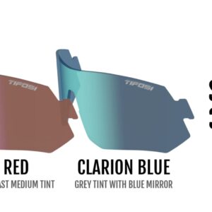 Tifosi Optics Tsali Sunglasses (Crystal Smoke/White, Clarion Blue/AC Red/Clear)