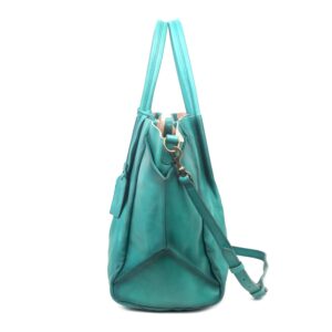 OLD TREND Genuine Leather Sprout Land Tote Bag (Aqua Ombre)