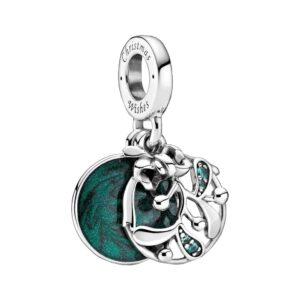 Pandora Christmas Mistletoe Dangle Charm Green One Size