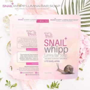 Beauty Vault Snail Whipp Lumina Bar Soap with Snail Serum, 120g