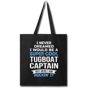 funny tugboat captain tote bag gifts appreciation thank you gift for women