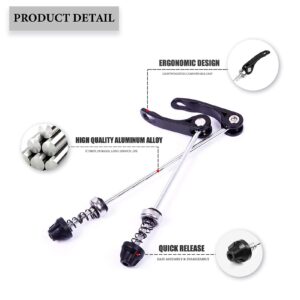 Tomato Palace Mountain Road Bike Quick Release Skewer, Bike Wheel Hub Front and Rear Skewer (One Pair)