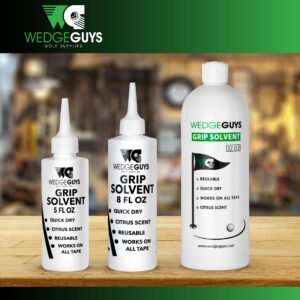 Wedge Guys Professional Golf Grip Tape Solvent for Regripping Golf Clubs | Golf Grip Solvent Solution for Easy Regripping and Golf Club Repair