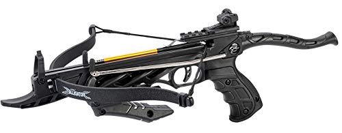 Isaazon 80lbs Black Self Cocking Aligator Crossbow 225+ FPS + 3pc Arrows bow New