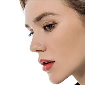 Vitaltyextracts 8pcs 20G Hypoallergenic Nose Screw Studs Round Diamond Surgical Steel Nose Rings Piercing Set