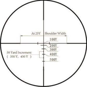 Monstrum 3-9x32 Rifle Scope with Rangefinder Reticle | ZR255 H-Series Offset Scope Mount | Bundle