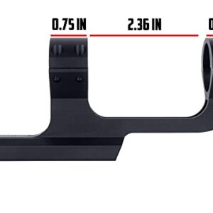 Monstrum 3-9x32 AO Rifle Scope with Illuminated Range Finder Reticle and Parallax Adjustment | ZR250 H-Series Offset Scope Mount | Monstrum Flip Up Lens Cover Set | Bundle