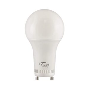 euri lighting ea19-14w1120egv, led multi-volt 120-277v a19, 14w (100w equivalent), 2700k (warm white) gu24 base, damp rated, ul & energy star, 3yr 15k hr warranty