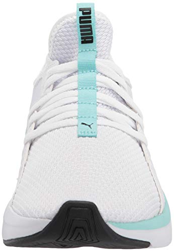 Puma Girls Softride Sophia Sneaker White-Island Paradise Black, 5 Big Kid