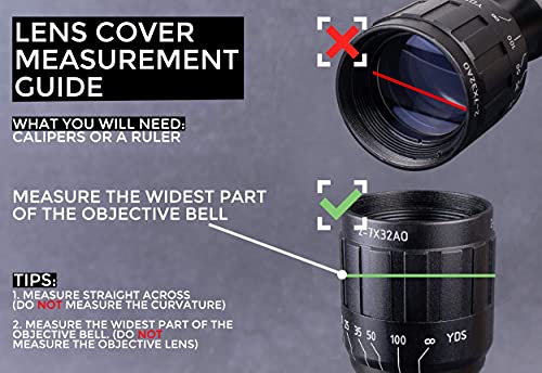 Monstrum 3-9x32 AO Rifle Scope with Illuminated Range Finder Reticle and Parallax Adjustment | Monstrum Flip Up Scope Cover Set | Bundle