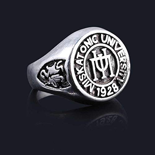 Cthulhu B&E Miskatonic University Class Ring Vintage H.P. Lovecraft Retro Cosplay Jewelry (10)