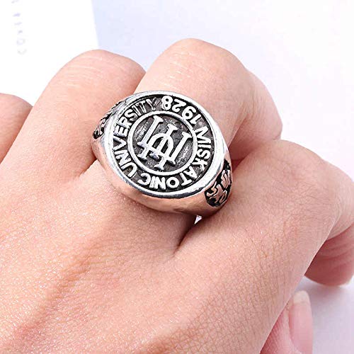 Cthulhu B&E Miskatonic University Class Ring Vintage H.P. Lovecraft Retro Cosplay Jewelry (10)