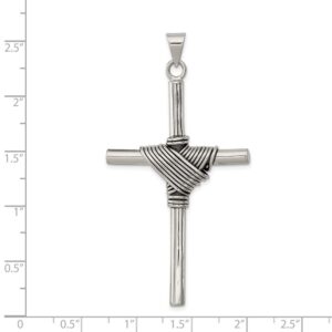 Sterling Silver Antiqued Cross Pendant QQC6608