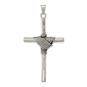 Sterling Silver Antiqued Cross Pendant QQC6608