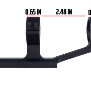 Monstrum 3-9x32 Rifle Scope with Rangefinder Reticle | ZR255 H-Series Offset Scope Mount | Monstrum Flip Up Lens Cover Set | Bundle