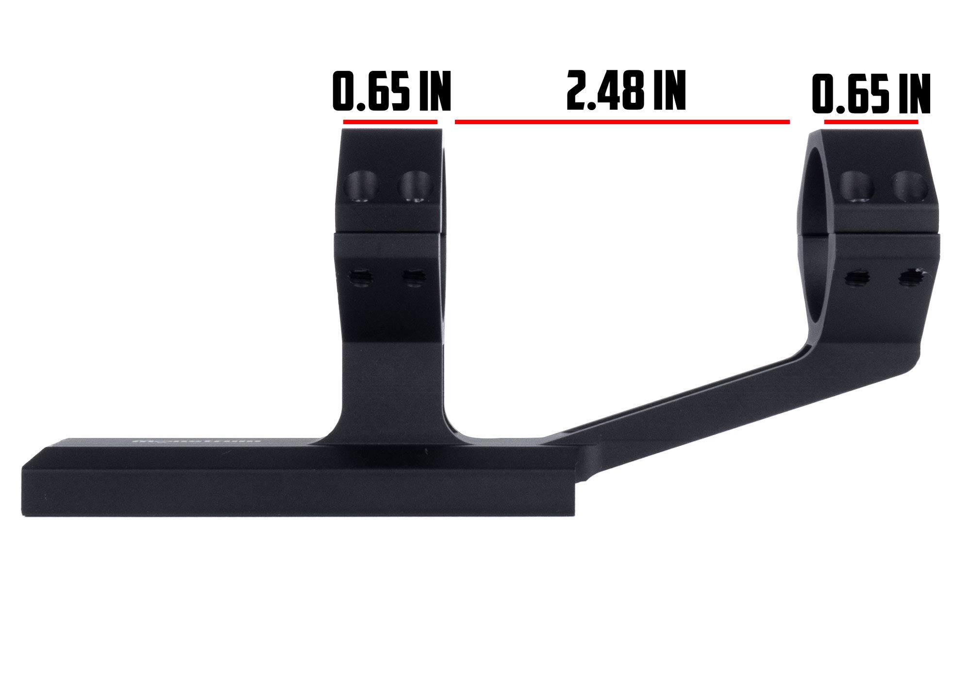 Monstrum 3-9x32 Rifle Scope with Rangefinder Reticle | ZR255 H-Series Offset Scope Mount | Monstrum Flip Up Lens Cover Set | Bundle