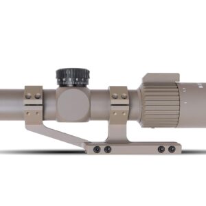 Monstrum Alpha Series 1-4x24 First Focal Plane FFP Rifle Scope | ZR305 H-Series Offset Scope Mount | Flat Dark Earth | Bundle