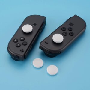 eXtremeRate PlayVital Switch Joystick Caps, Switch Lite Thumbstick Caps, Silicone Analog Cover for Switch OLED Joycon Thumb Grip Rocker Caps for Nintendo Switch & Switch Lite - White