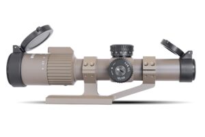 monstrum alpha series 1-4x24 first focal plane ffp rifle scope | zr305 h-series offset scope mount | flat dark earth | bundle