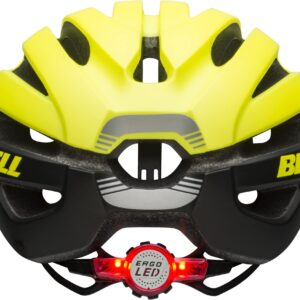 Bell Avenue LED Adult Road Bike Helmet - Matte/Gloss Hi-Viz/Black (2021), Universal Adult (53-60 cm)