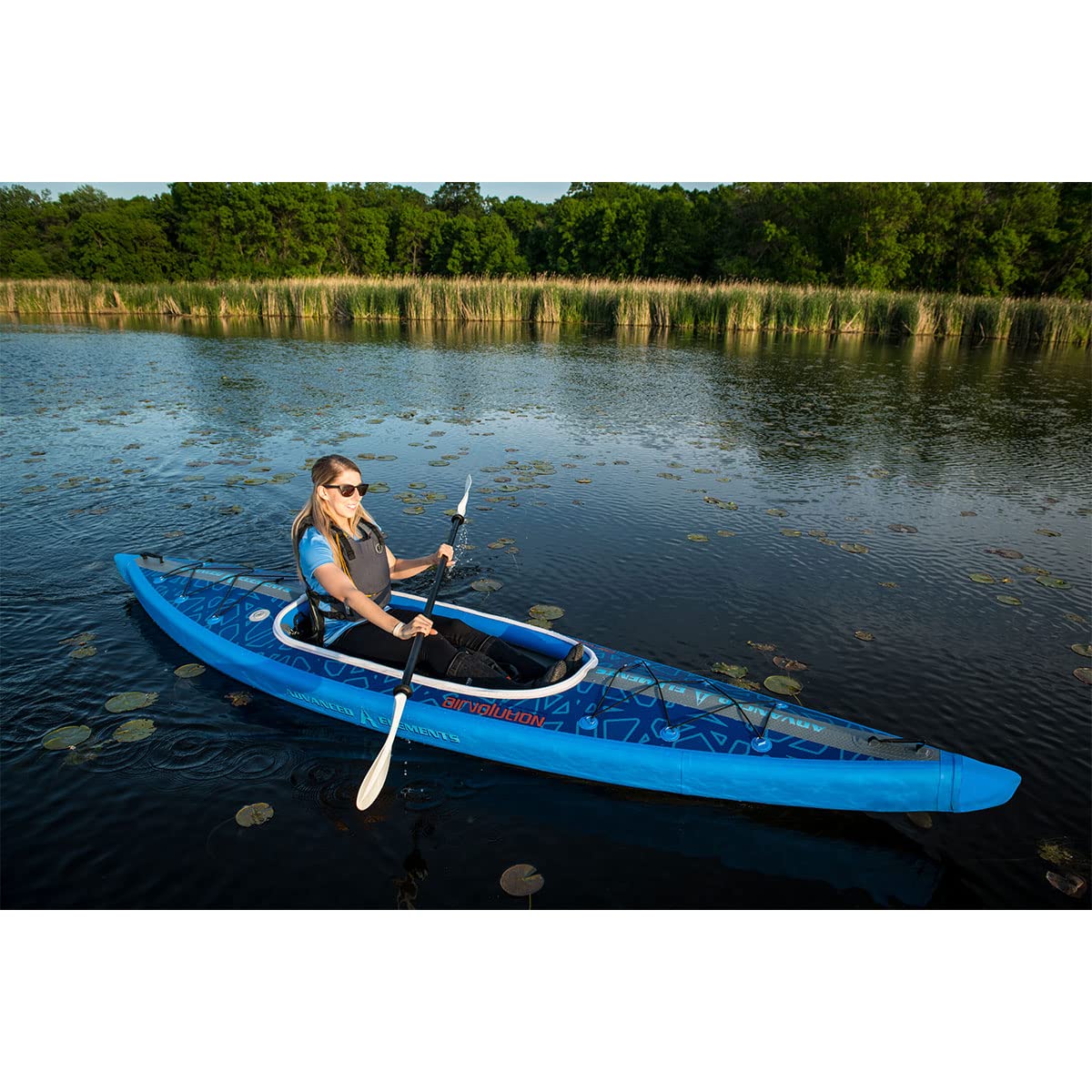 Advanced Elements AirVolution Kayak, Blue/Gray