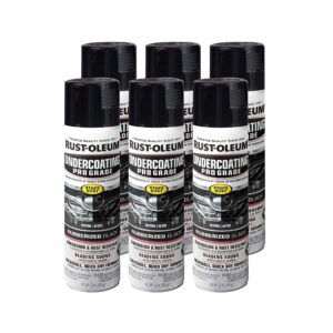 Rust-Oleum 248656 Professional Grade Undercoating Spray, 15 Ounce (Pack of 6), Black, 90 Ounce