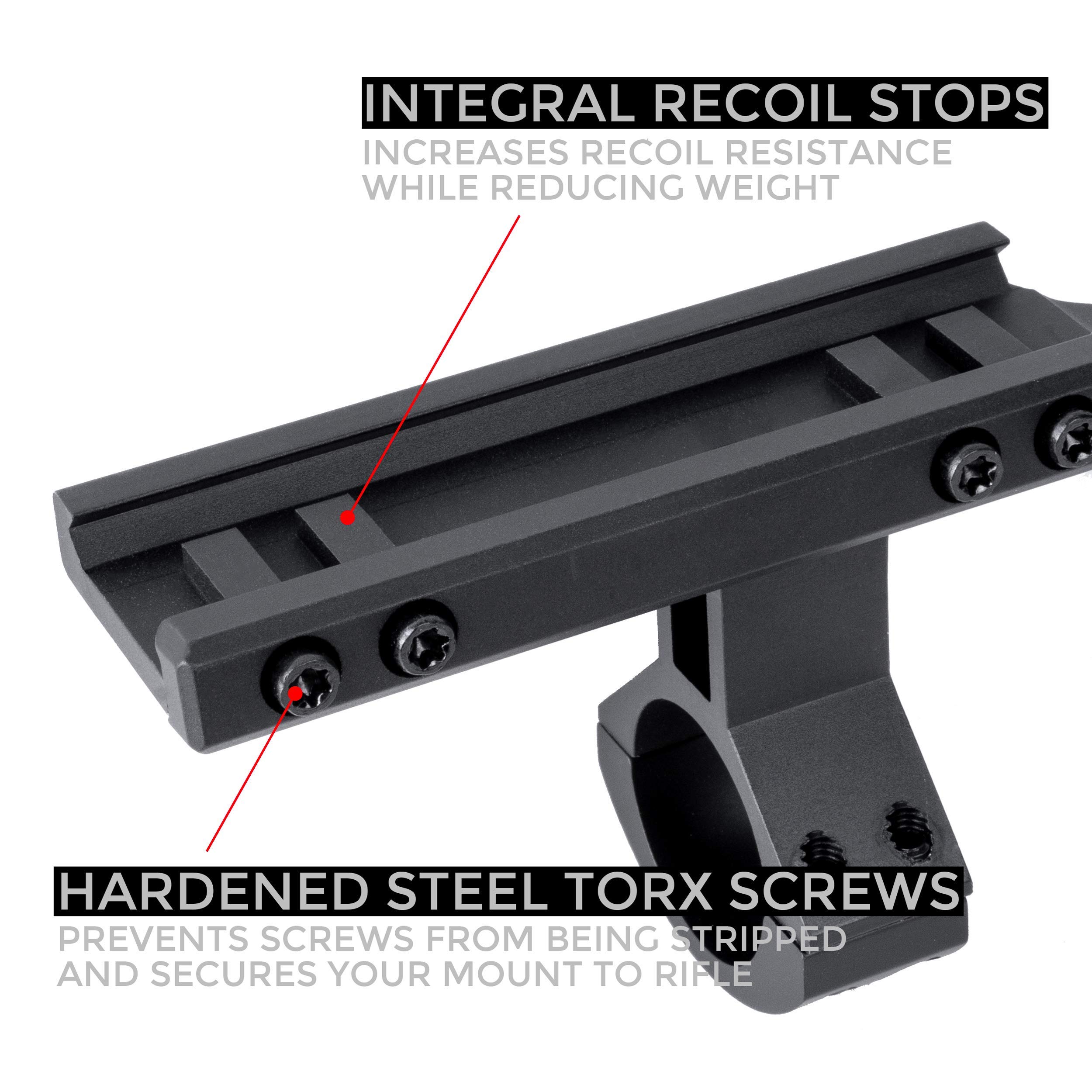 Monstrum 3-9x32 Rifle Scope with Rangefinder Reticle | ZR255 H-Series Offset Scope Mount | Bundle