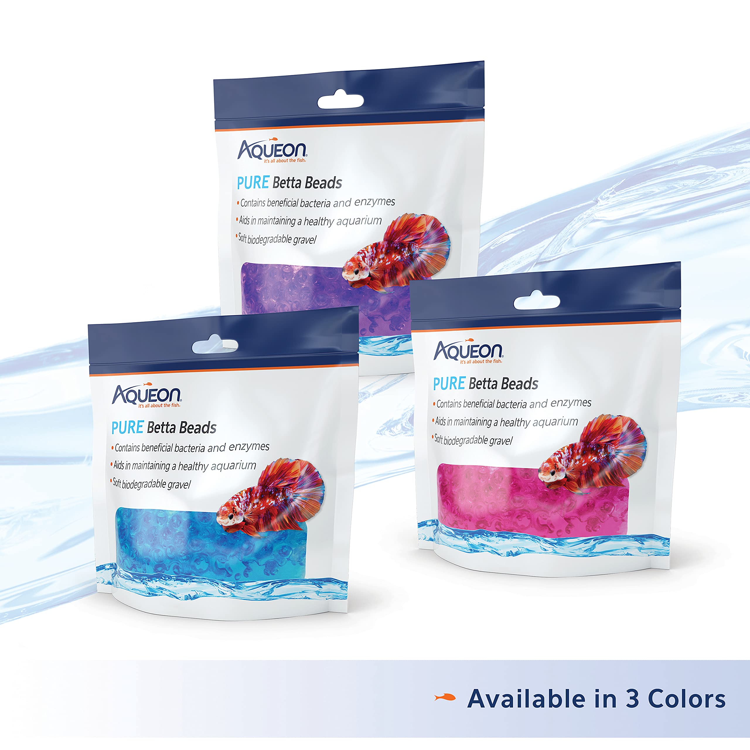 Aqueon Pure Betta Beads, Pink