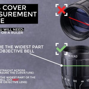 Monstrum 1-4x20 Rifle Scope with Rangefinder Reticle and Medium Profile Scope Rings | Monstrum Flip Up Lens Cover Set | Bundle