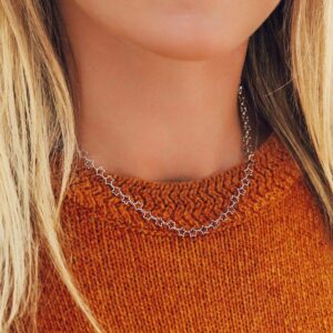 Pura Vida 14" Silver Seeing Stars Choker Necklace - Brand Charm, Exclusive Design - 3" Extender