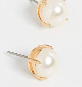 Lele Sadoughi Women's Ashford Imitation Pearl Studs, Ivory Pearl, Off White, Gold, One Size