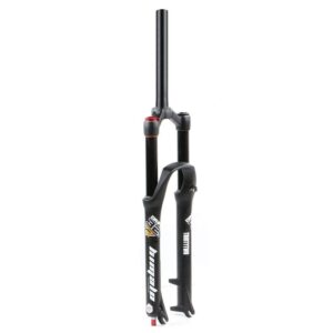 TYYT Magnesium Alloy Bicycle MTB Suspension Fork 26/27.5/29 Inch, 160mm Travel Mountain Bike Air Fork - Black (Color : Straight Manual Lockout, Size : 27.5 inch)