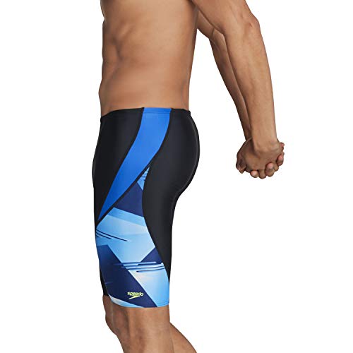 Speedo Men's Standard Swimsuit Jammer Prolt Printed Team Colors, Lane Blue, 22