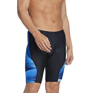 speedo men's standard swimsuit jammer prolt printed team colors, lane blue, 22