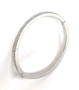 kate spade new york crystal bangle bracelet silver tone