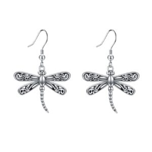 ONEFINITY Dragonfly Earrings Sterling Silver Dragonfly Dangle Drop Earrings Dragonfly Jewelry for Women